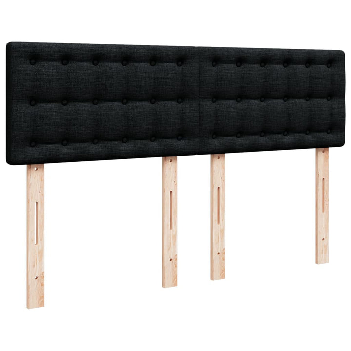 kontinentalseng med madras 160x200 cm stof sort
