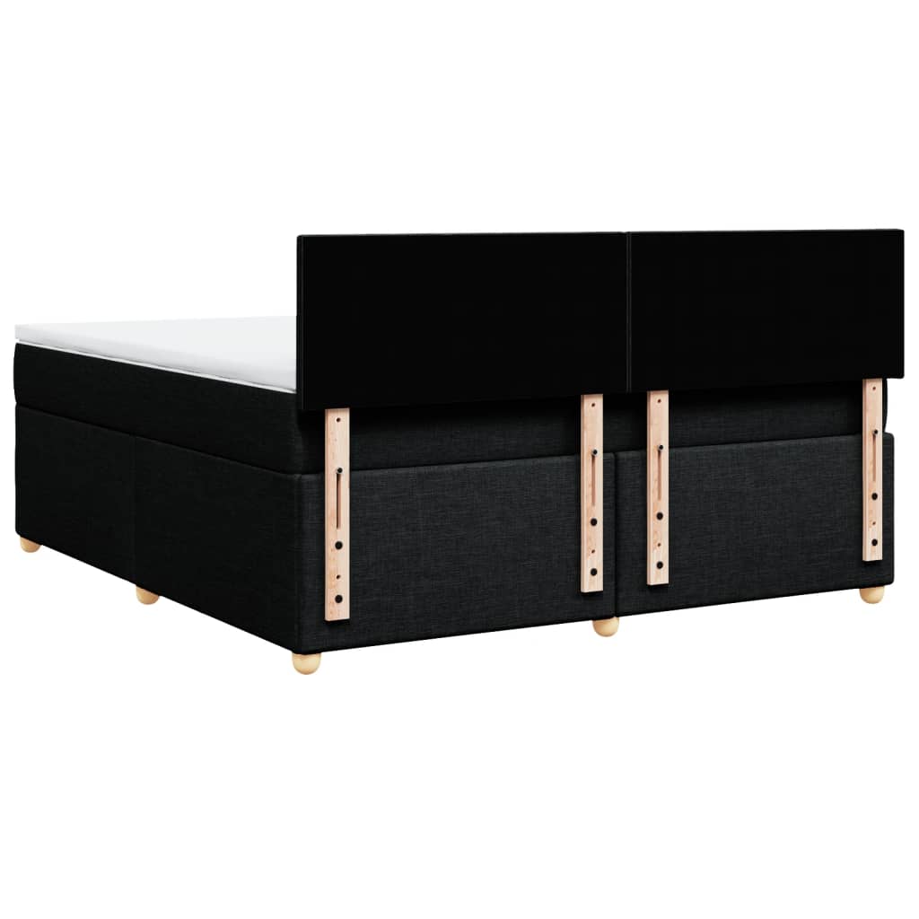 kontinentalseng med madras 180x200 cm stof sort