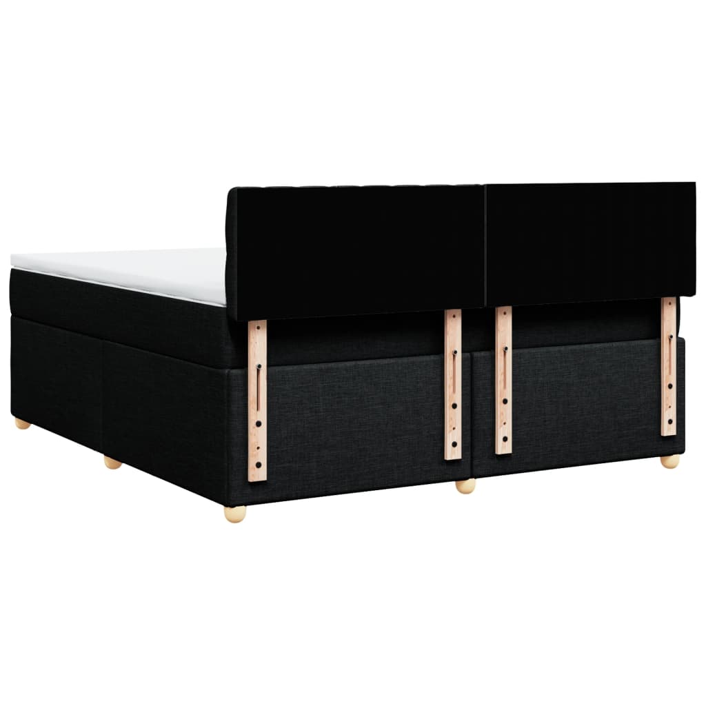 kontinentalseng med madras 180x200 cm stof sort