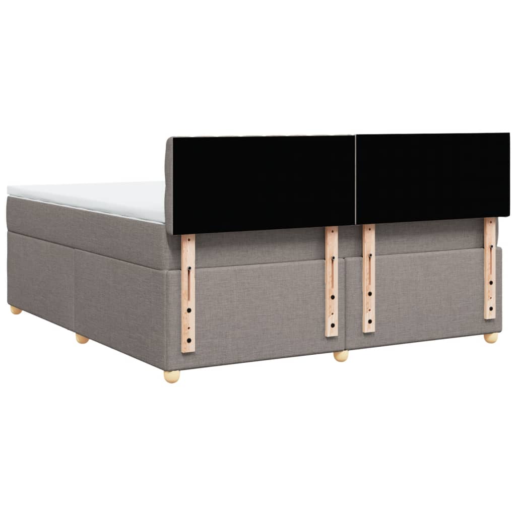 kontinentalseng med madras 180x200 cm stof gråbrun