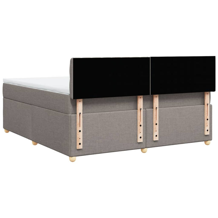 kontinentalseng med madras 180x200 cm stof gråbrun