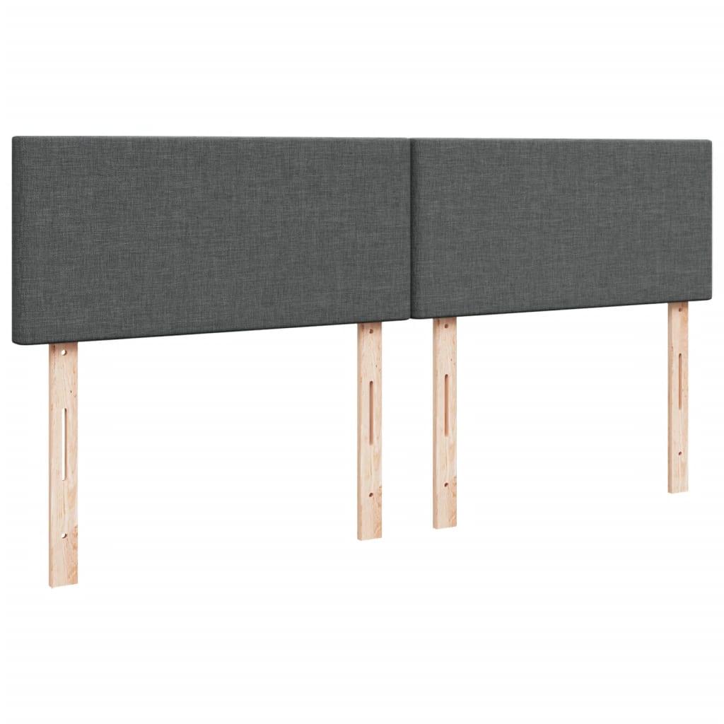 kontinentalseng med madras 200x200 cm stof mørkegrå