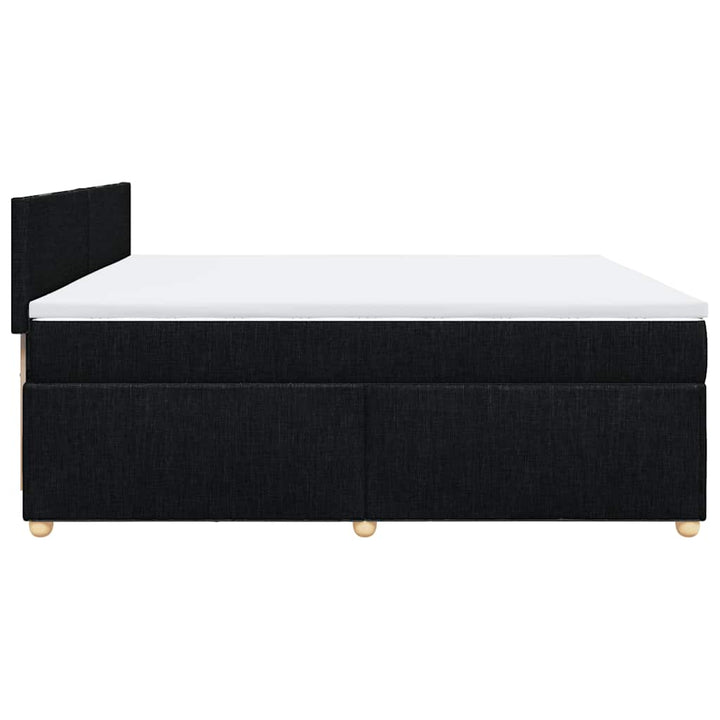 kontinentalseng med madras 200x200 cm stof sort