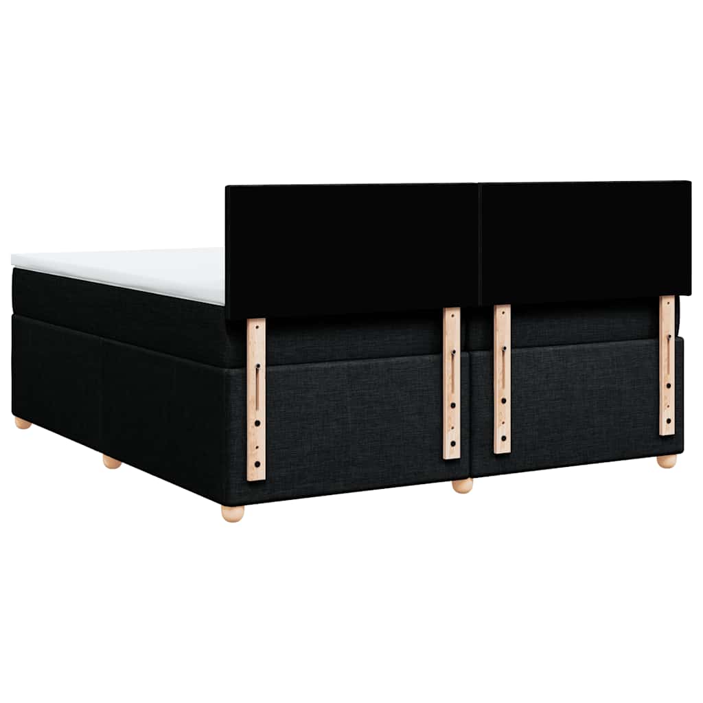 kontinentalseng med madras 200x200 cm stof sort