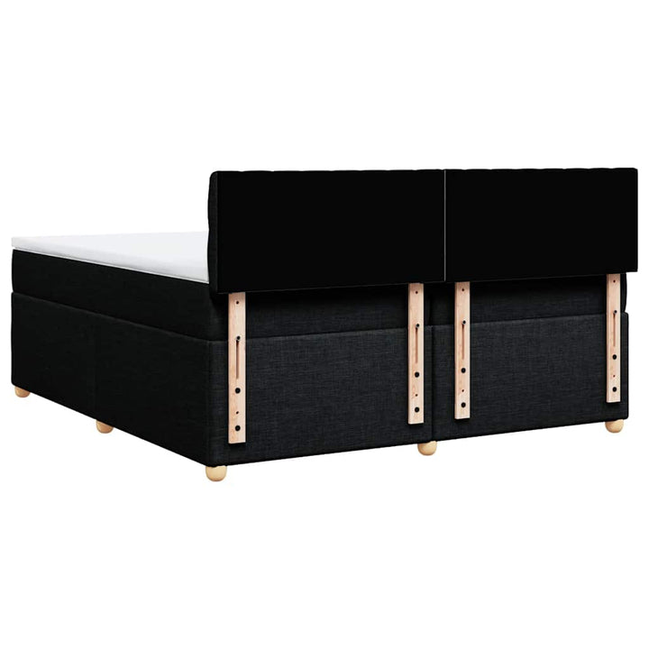 kontinentalseng med madras 200x200 cm stof sort