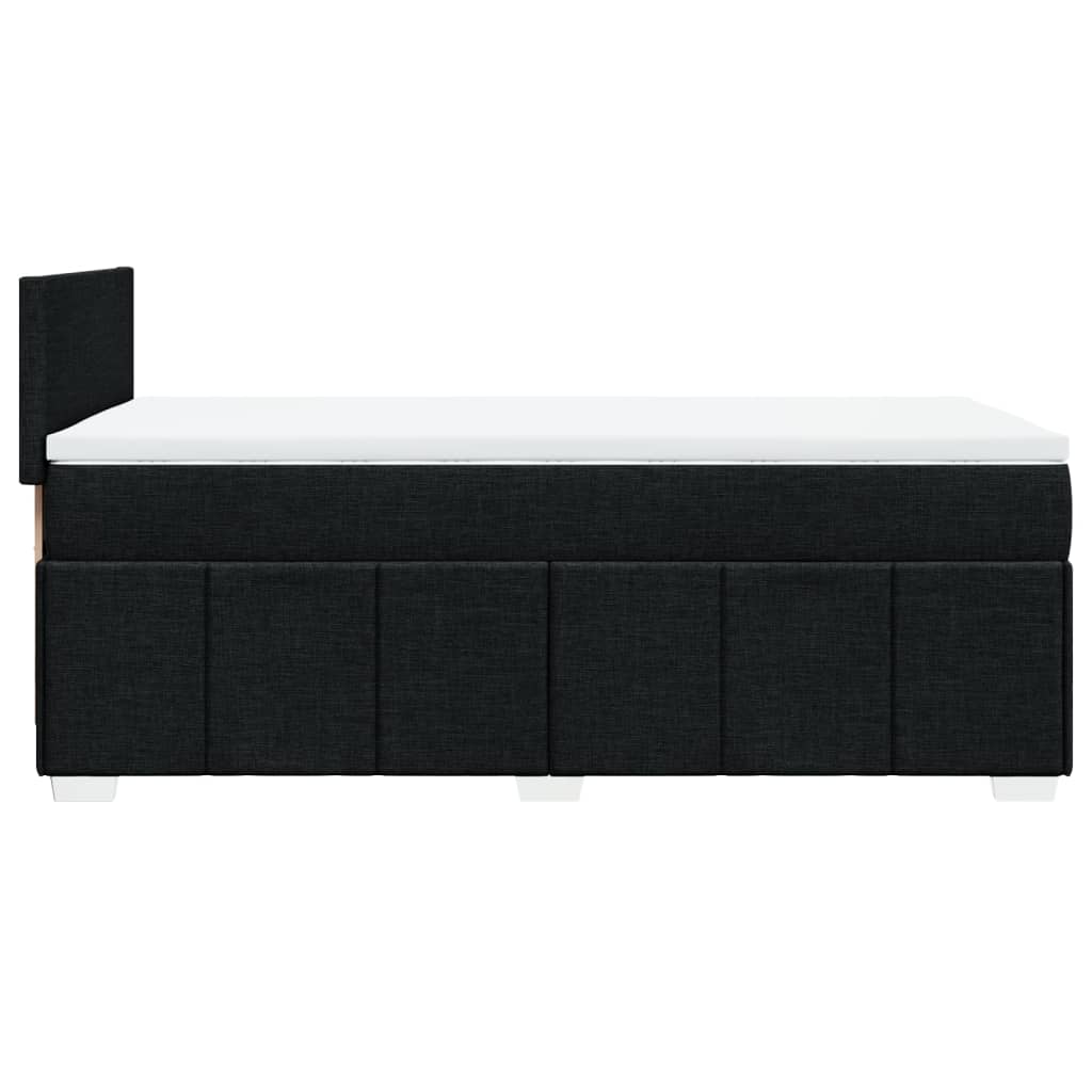 kontinentalseng med madras 80x200 cm stof sort