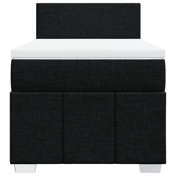 kontinentalseng med madras 90x190 cm stof sort