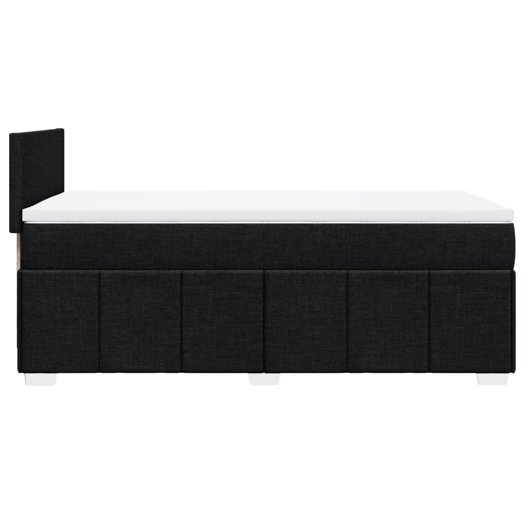 kontinentalseng med madras 90x190 cm stof sort