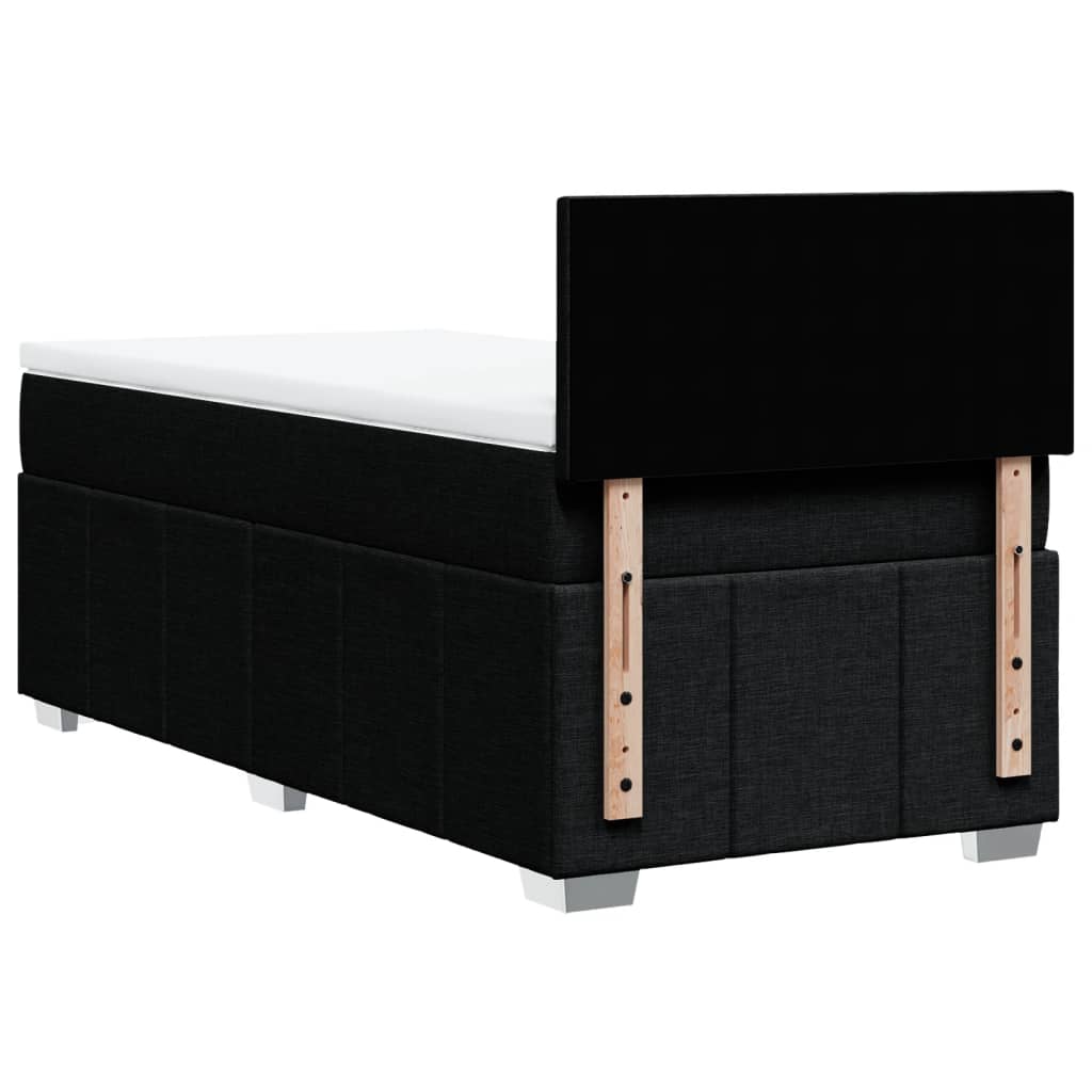 kontinentalseng med madras 90x190 cm stof sort
