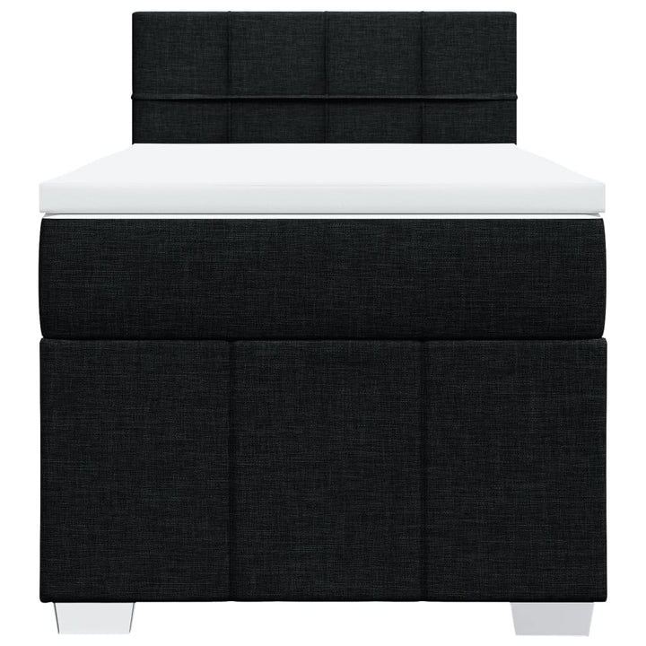 kontinentalseng med madras 90x190 cm stof sort