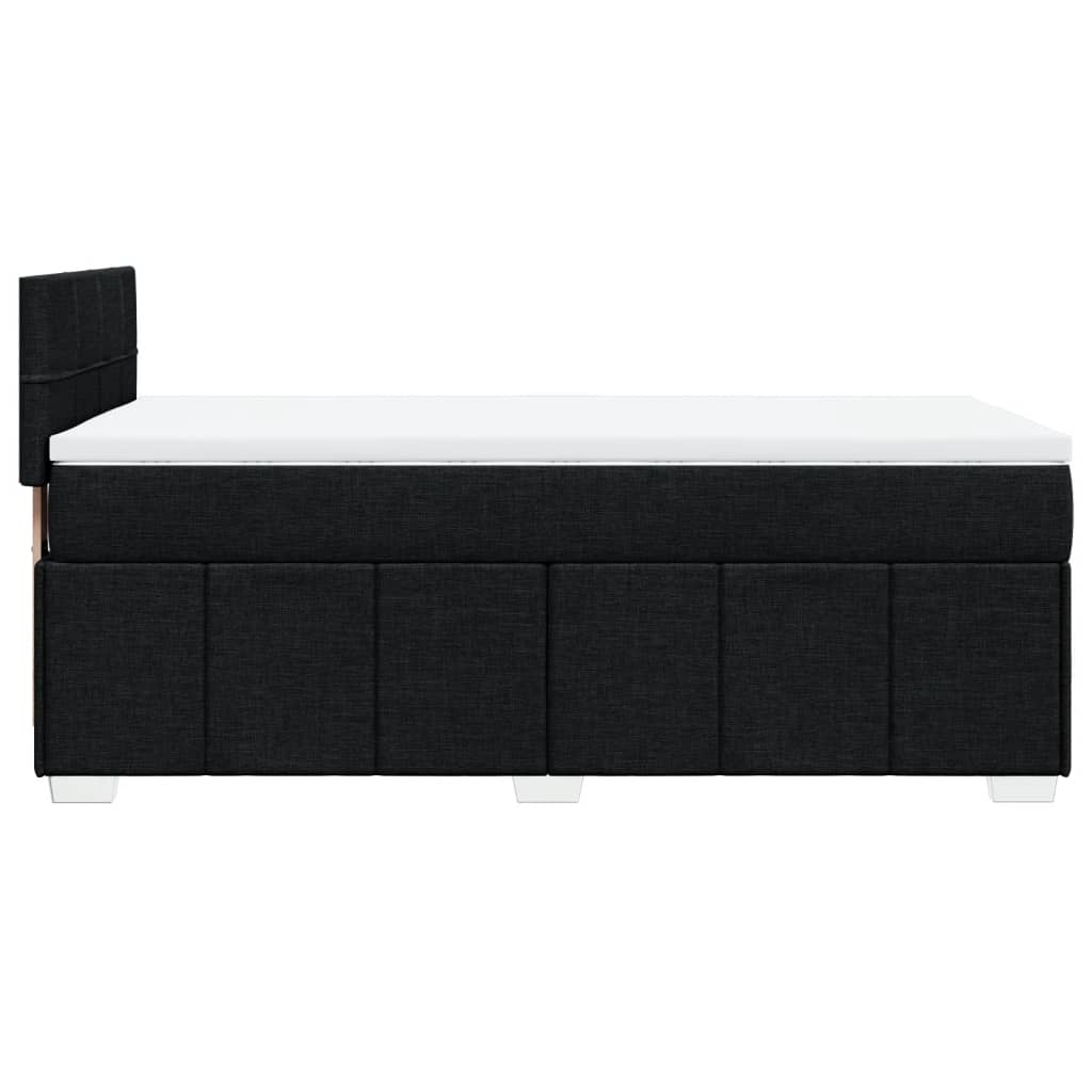 kontinentalseng med madras 90x190 cm stof sort
