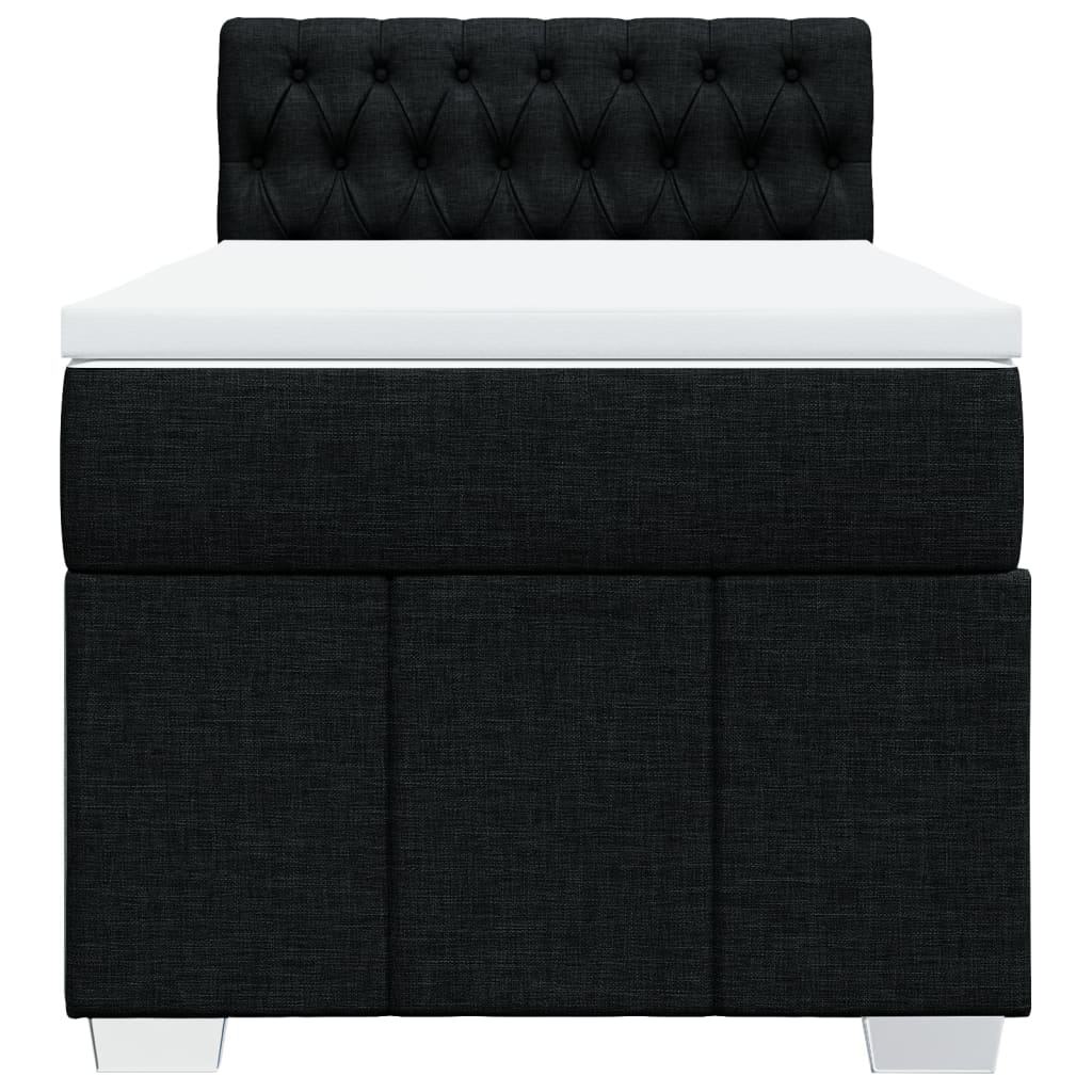 kontinentalseng med madras 90x190 cm stof sort