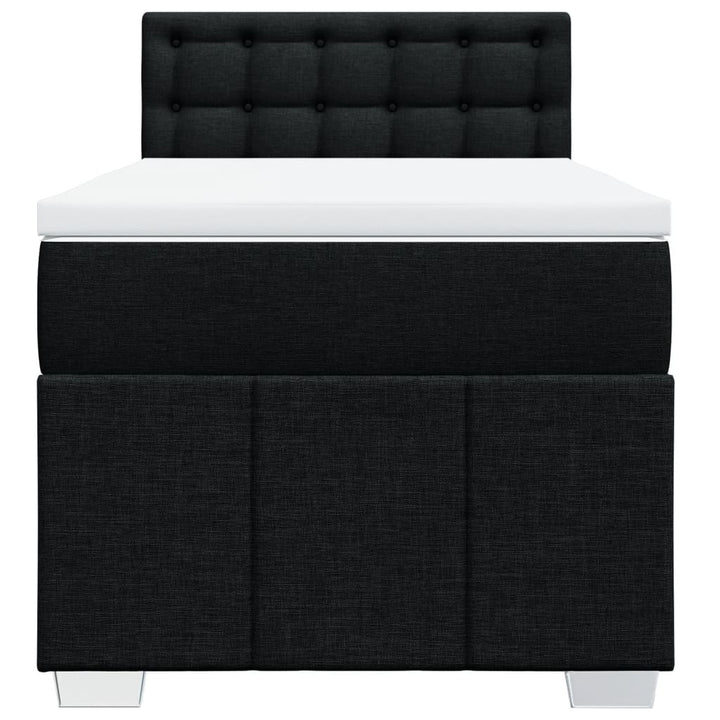 kontinentalseng med madras 90x190 cm stof sort
