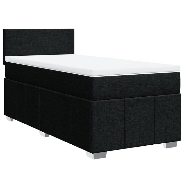 kontinentalseng med madras 90x200 cm stof sort