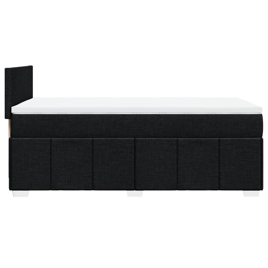 kontinentalseng med madras 90x200 cm stof sort