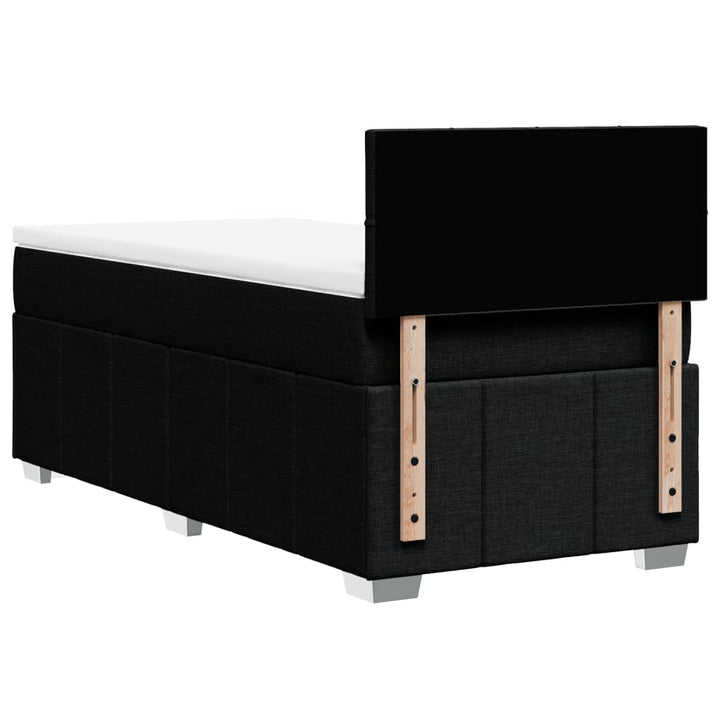kontinentalseng med madras 90x200 cm stof sort