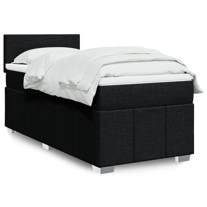 kontinentalseng med madras 100x200 cm stof sort