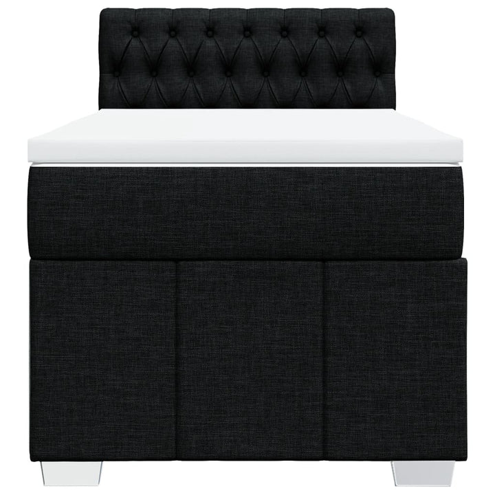 kontinentalseng med madras 100x200 cm stof sort