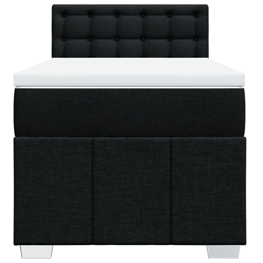 kontinentalseng med madras 100x200 cm stof sort