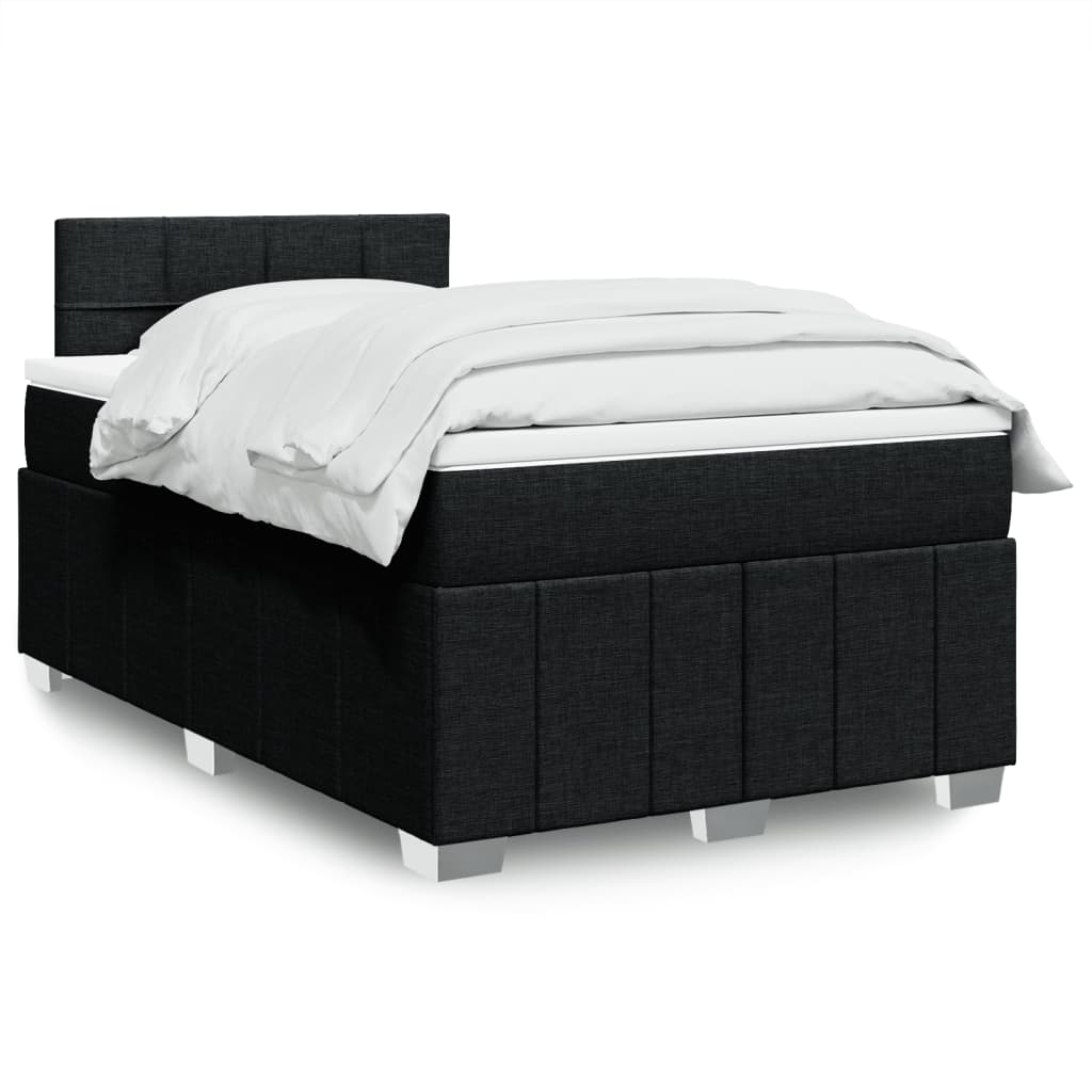 kontinentalseng med madras 120x190 cm stof sort
