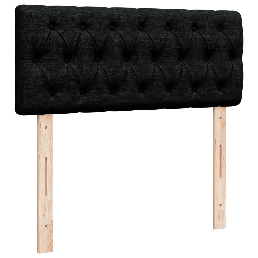 kontinentalseng med madras 120x190 cm stof sort