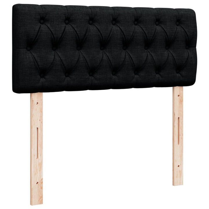 kontinentalseng med madras 120x190 cm stof sort