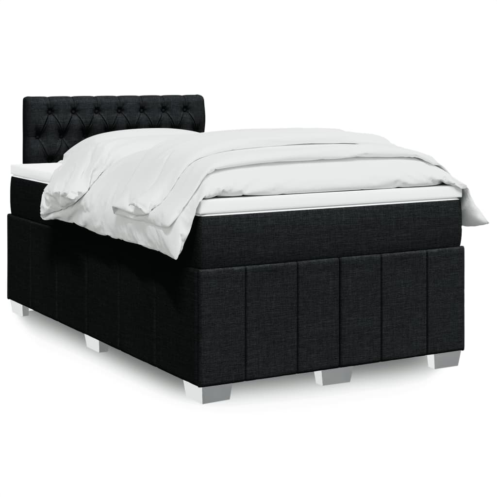 kontinentalseng med madras 120x190 cm stof sort