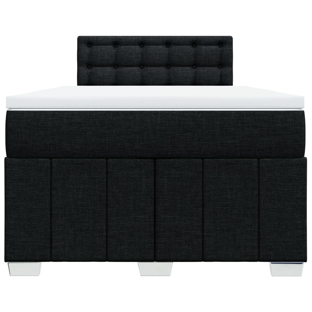 kontinentalseng med madras 120x190 cm stof sort