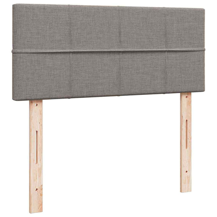 kontinentalseng med madras 120x200 cm stof gråbrun
