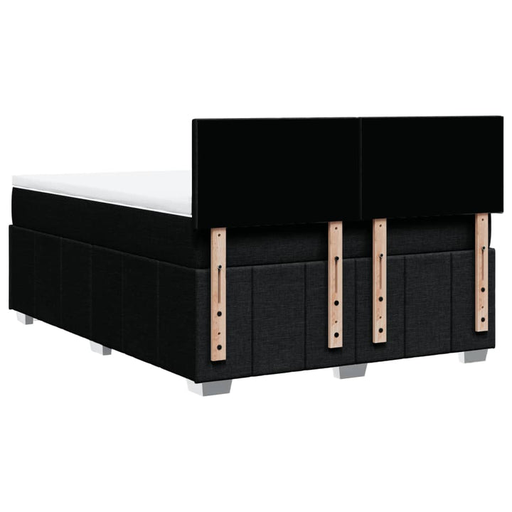 kontinentalseng med madras 140x190 cm stof sort