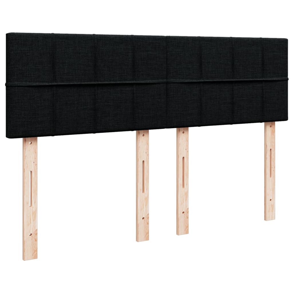 kontinentalseng med madras 140x190 cm stof sort