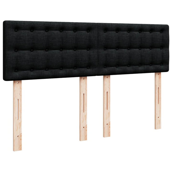 kontinentalseng med madras 140x190 cm stof sort