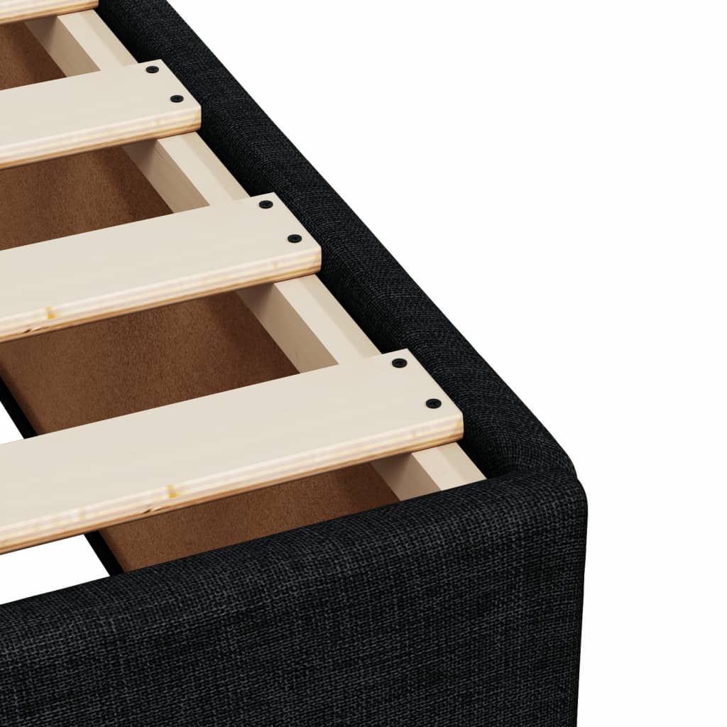 kontinentalseng med madras 140x190 cm stof sort