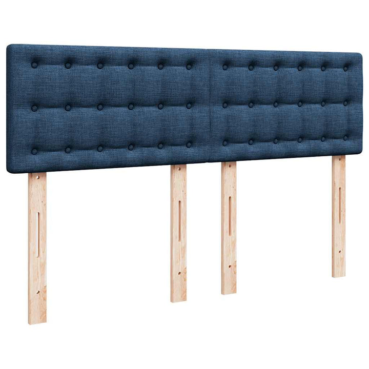 kontinentalseng med madras 140x190 cm stof blå