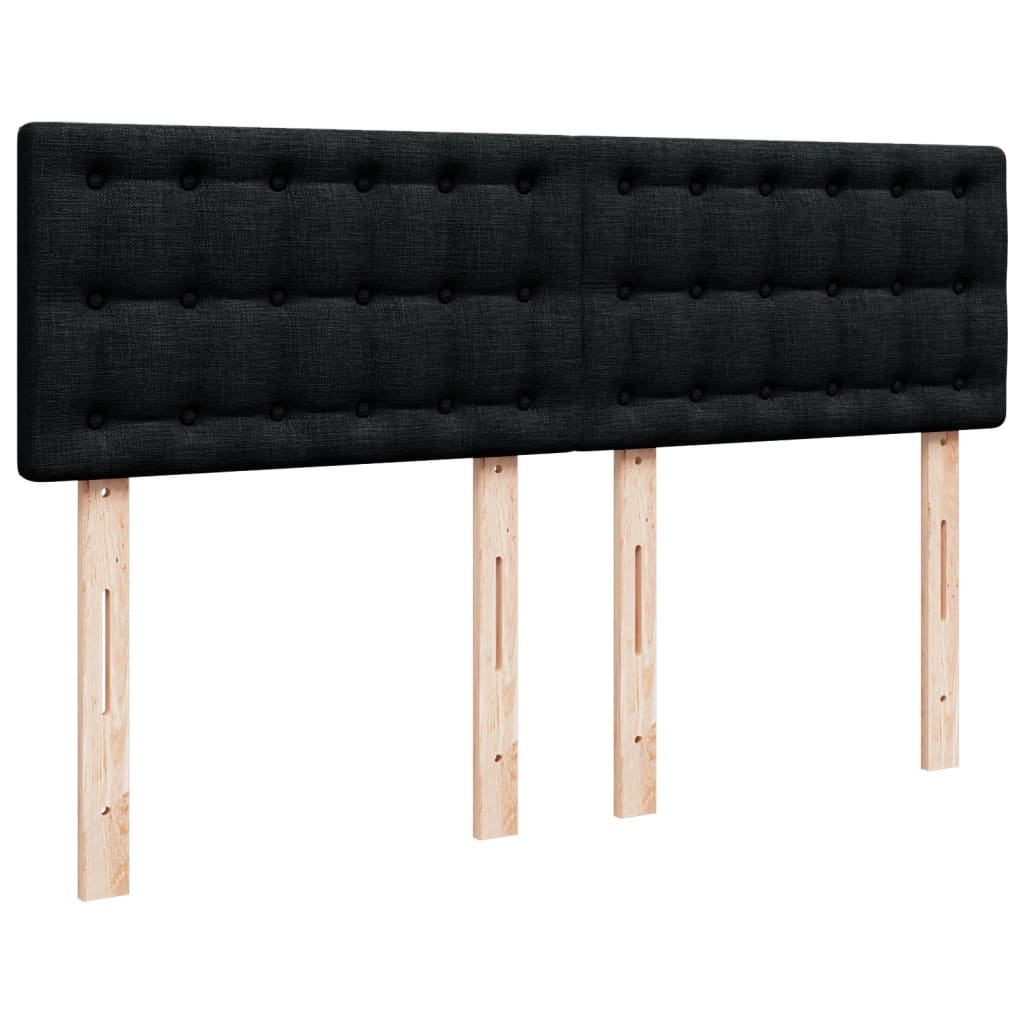kontinentalseng med madras 160x200 cm stof sort