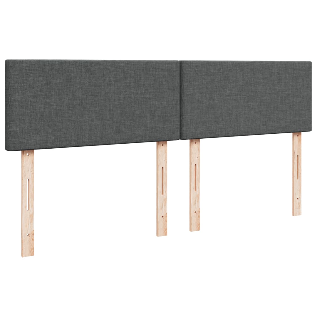 kontinentalseng med madras 200x200 cm stof mørkegrå