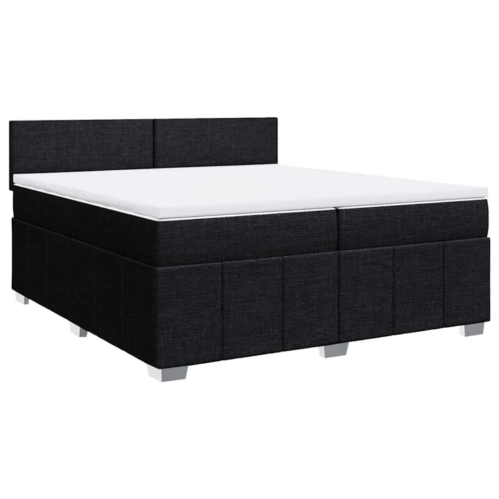 kontinentalseng med madras 200x200 cm stof sort