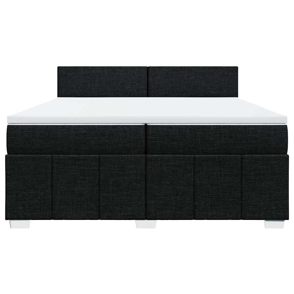 kontinentalseng med madras 200x200 cm stof sort