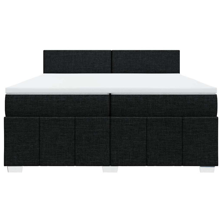 kontinentalseng med madras 200x200 cm stof sort