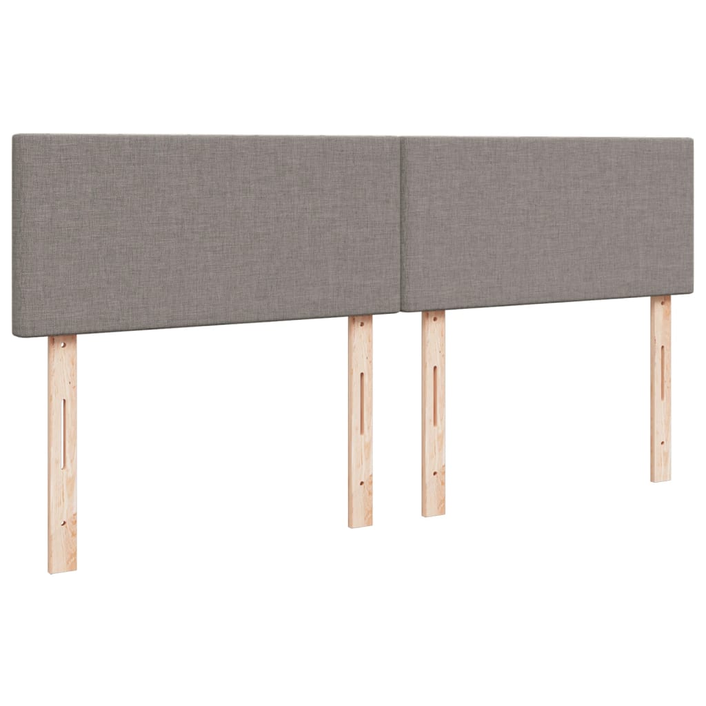 kontinentalseng med madras 200x200 cm stof gråbrun