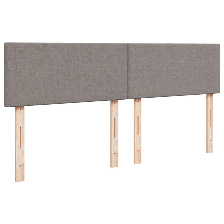 kontinentalseng med madras 200x200 cm stof gråbrun