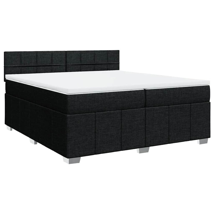 kontinentalseng med madras 200x200 cm stof sort
