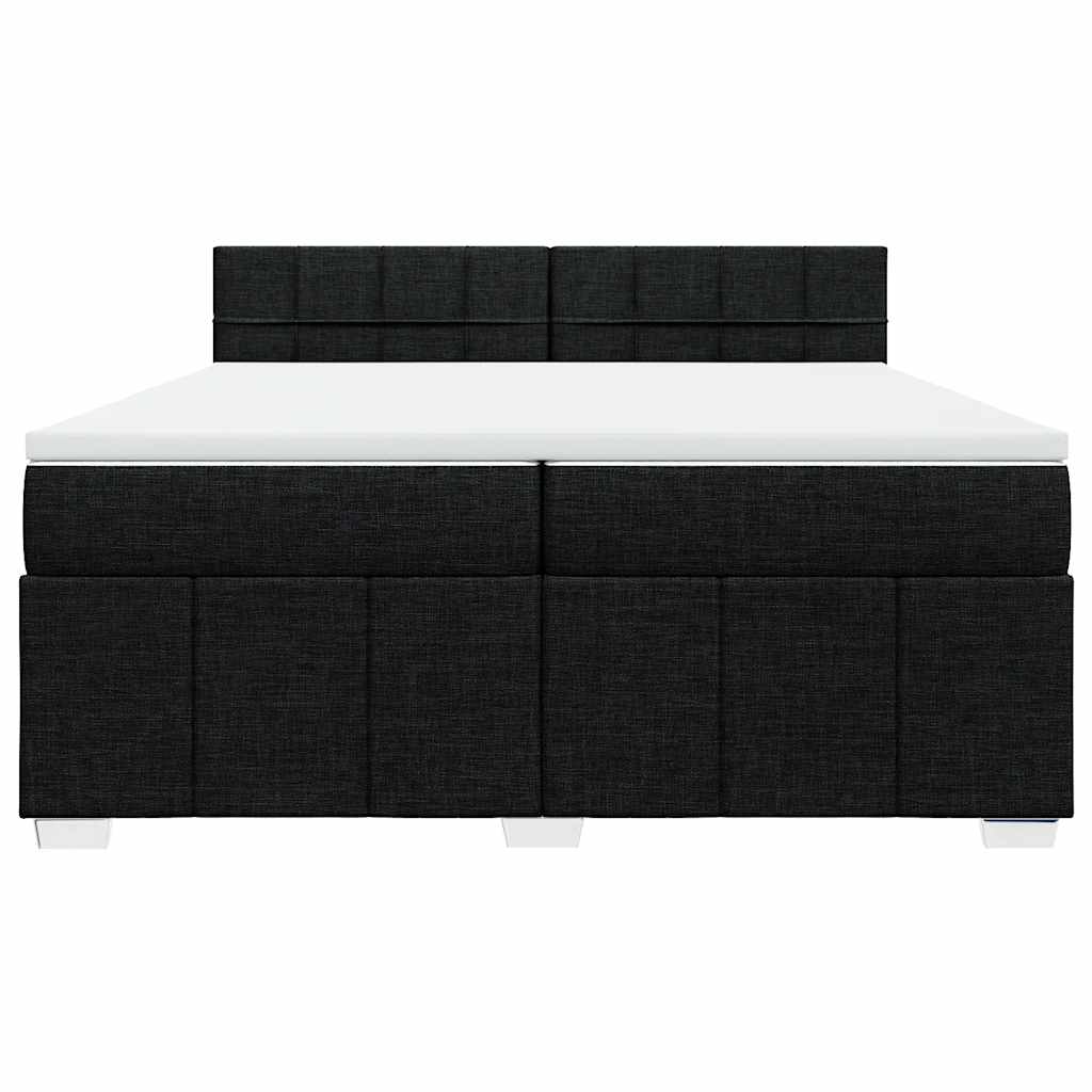 kontinentalseng med madras 200x200 cm stof sort