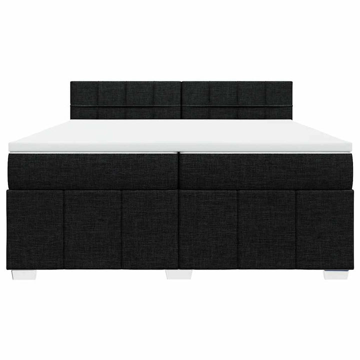 kontinentalseng med madras 200x200 cm stof sort
