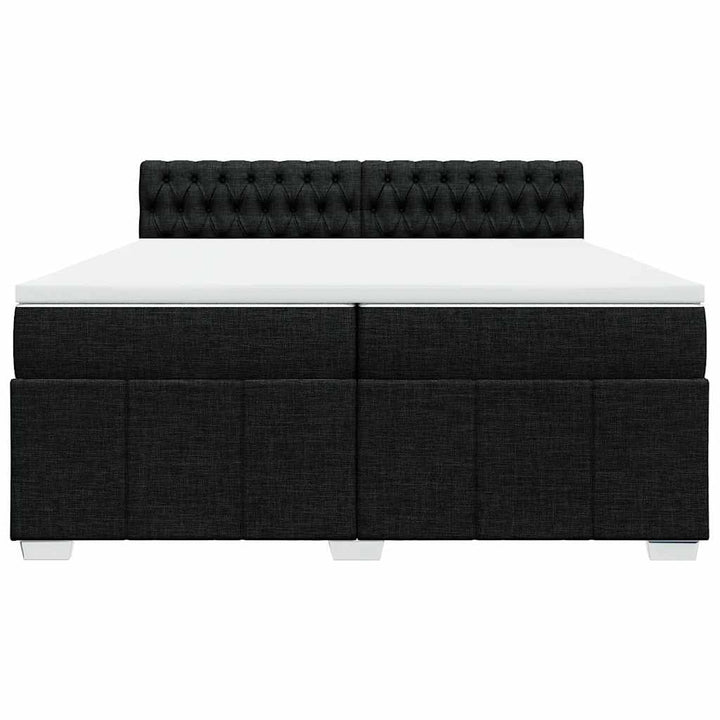 kontinentalseng med madras 200x200 cm stof sort