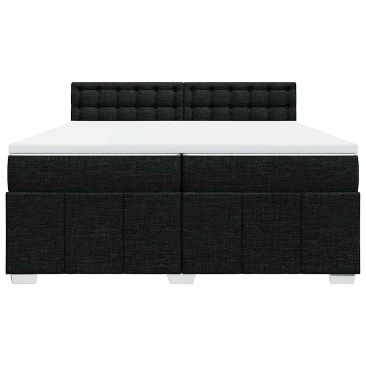 kontinentalseng med madras 200x200 cm stof sort