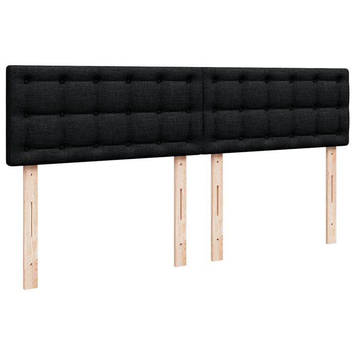 kontinentalseng med madras 200x200 cm stof sort