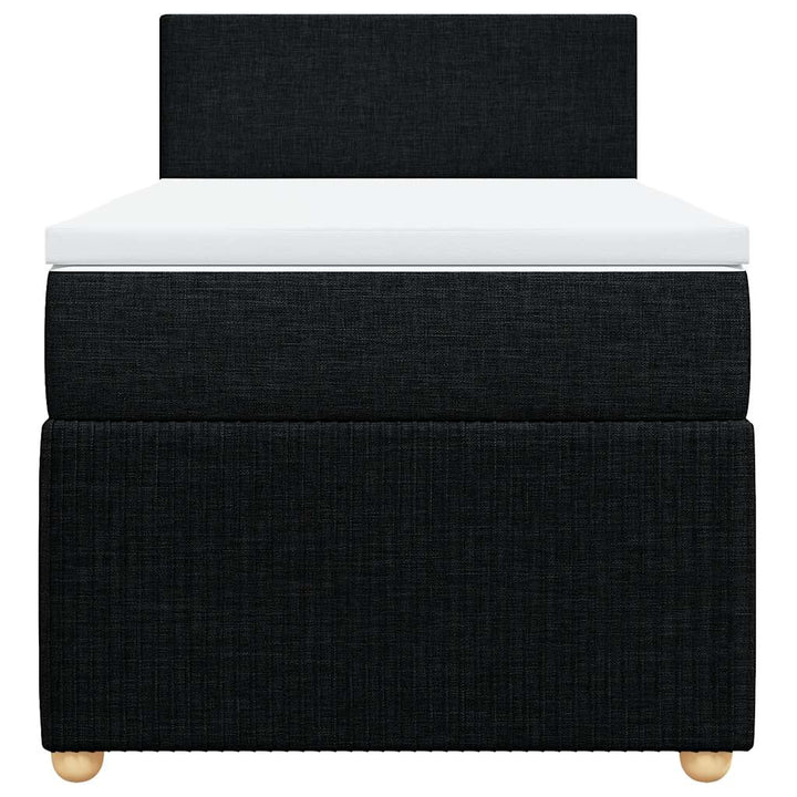 kontinentalseng med madras 80x200 cm stof sort