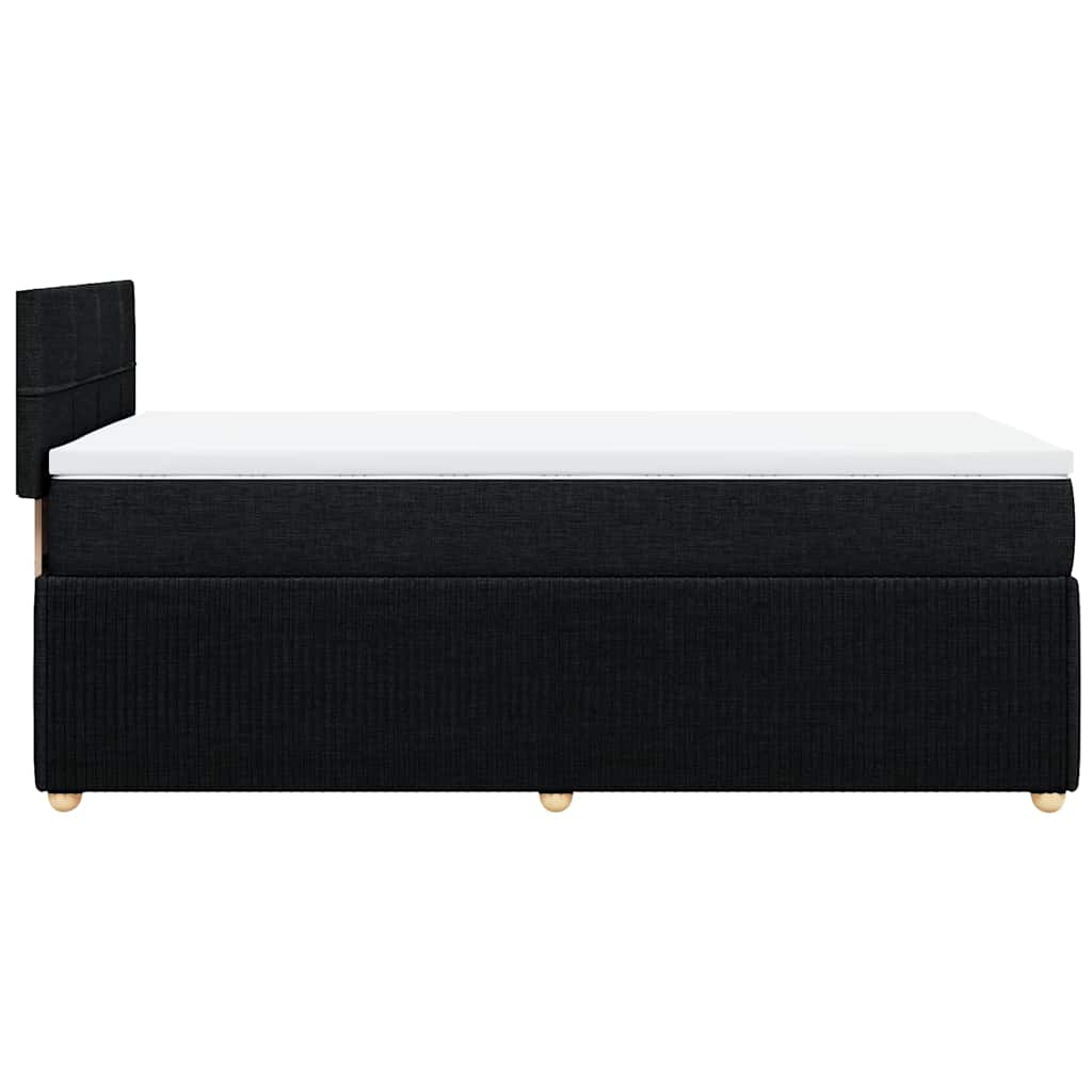 kontinentalseng med madras 80x200 cm stof sort
