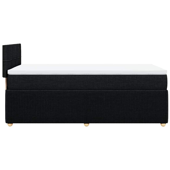 kontinentalseng med madras 80x200 cm stof sort